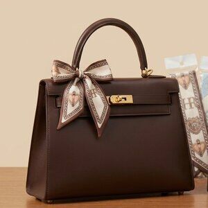 NEW Set of 2 Printed Twilly Skinny Scarves / Bag Handle Wraps